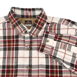 Ridgecut‎ Toughwear Shirt Mens LG Plaid Flannel Long Sleeve Button Down Cotton